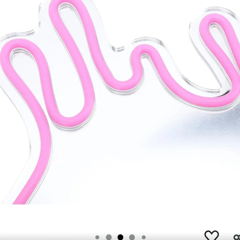 NWT Neon Pink Dripping Heart Neon Dimmable Light